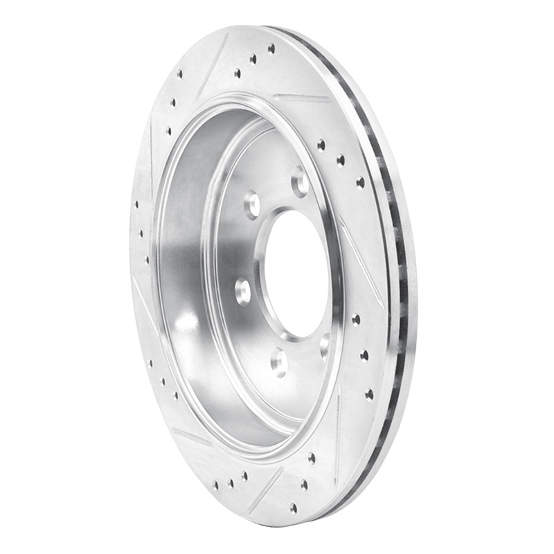 Ford Expedition Brake Rotor (1) - Rear Right - R1 Concepts - Drilled & Slotted - Silver - `07-`17